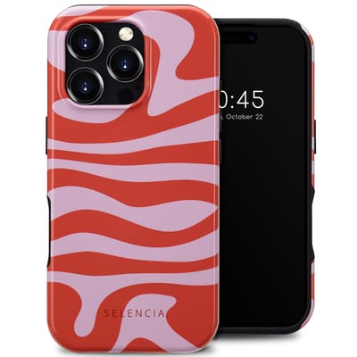 Selencia Hoesje - Geschikt voor Apple iPhone 16 Pro - Backcover geschikt voor MagSafe - Dream Swirl Pink