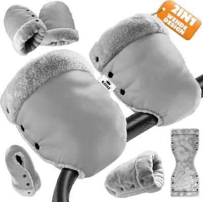 Warme Kinderwagen Mof Handwarmer Met Pluche Voering Universeel Geschikt