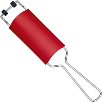 Triangle 2-in-1 Opvangbakje en Mesbeschermer voor Raspen – 14 cm – Rood