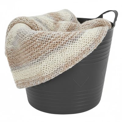 Storage solutions opbergmand - zwart - 27 l - kunststof - 37 x 37 x 30 cm - met handvatten