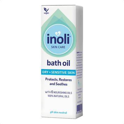 Inoli Skin Care Baby Badolie - Droge en Gevoelige Huid Babybad - Met 6 Voedende 100% Natuurlijke Oliën - pH Huidneutraal - Baby Verzorgingsproducten - 100 ml