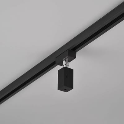 Pendeladapter - Hangadapter - Trio Dual - 2 Fase - Kunststof - Mat Zwart