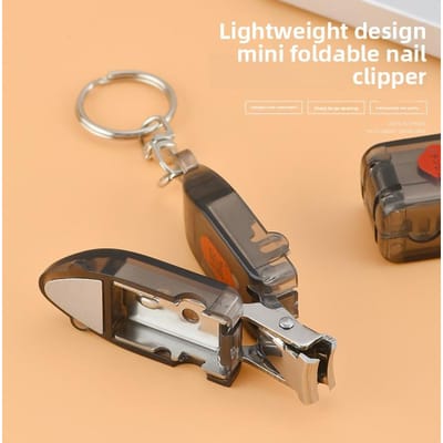 Creatieve Nagelknippers Mini Opvouwbare Nagelknippers Roestvrij Staal Flip Draagbare Nagelknippers Met Sleutelhanger