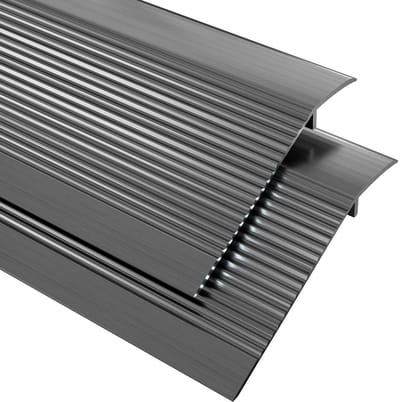 Drempelprofiel Aluminium - Vloerstrip Drempel - Vloer Egaliseren - Zware Aluminiumlegering - 2 Stuks - Grijs