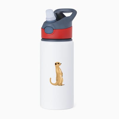 Hacebo® - Stokstaartje waterfles met rietje rood - Hamster - Dieren liefhebbers - Knaagdier - dierentuin - safari - water fles - 650ML