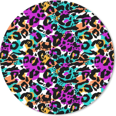 Muismat rond 20x20 cm - Mousepad Panterprint - Kleur - Vlekken - Ronde muismatten