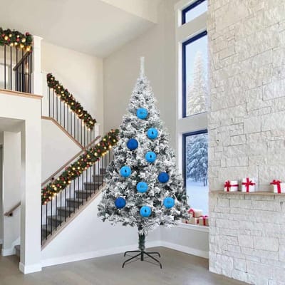 vidaXL - Kerstbal - Set - XXL - 4 - st - Blauw - Ø - 20 - cm - Kunststof