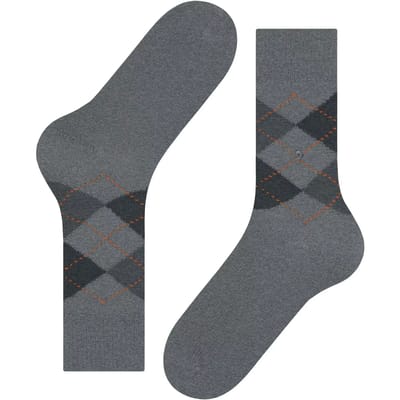 Burlington Preston gedessineerd materiaal sokken heren grijs - maat 40-46
