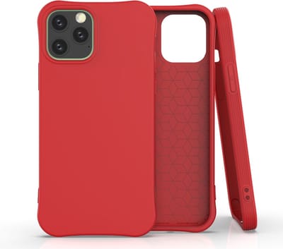Peachy Soft case TPU hoesje geschikt voor iPhone 12 en iPhone 12 Pro - rood
