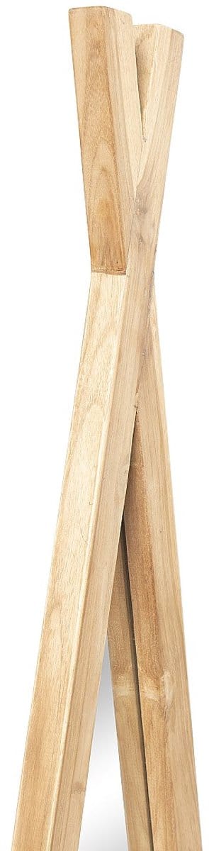 Vente-unique Kinderspiegel van teakhout - B55 x H120 cm - Naturel - BATAM