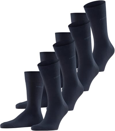 Esprit Solid 4-Pack huidvriendelijk slijtvast eenkleurig katoen multipack sokken heren blauw - maat 40-46