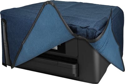 kwmobile printer hoes geschikt voor Epson Workforce WF-4820 case - Linnen cover - Stofhoes voor printer in blauwgrijs