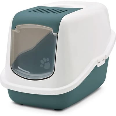 Savic Kattentoilet Nestor Nordic 56x39x38.5 cm - Kattenbak - Groen&Wit