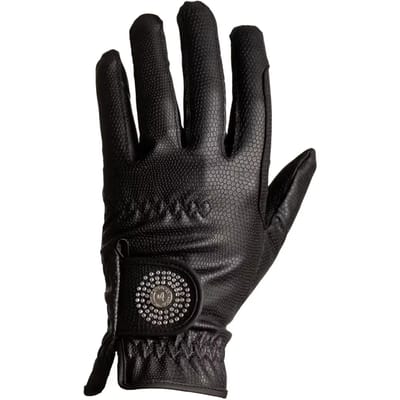 Kentucky Horsewear - Rijhandschoenen grip glitter zwart size 7