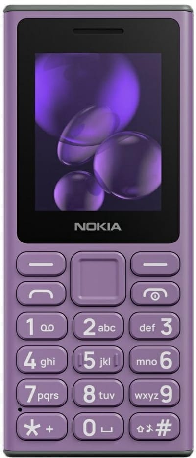 Nokia 105 Serie - Mobiele Telefoon - Intuïtief Toetsenbord - Dual SIM - Fioletowy