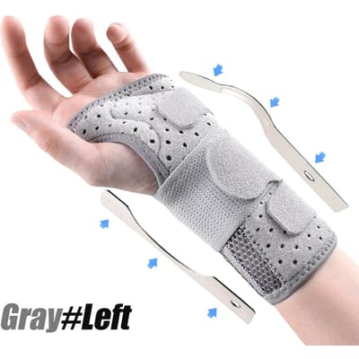 Verstelbare Polsbrace voor Carpaal Tunnel Verlichting Rechter Linker Hand Ondersteuning Nachtrust Spalk Stabilisator Compressiekous S white