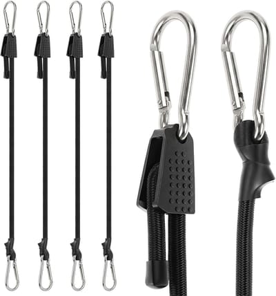 Elastische Spanband met Karabijnhaak Verstelbaar, 100 cm Bagage Spanband Fiets Motor Auto, Sterke Spanelastiek voor Bagage, Camping en Transport