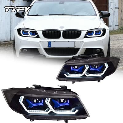 TYPY LED-koplampen Set: 2 stuks voor BMW 3-serie E90 2005-2012 met dynamisch richting aangever en upgrade ontwerp.