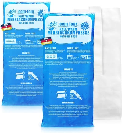 Grote meervoudige kompressen voor koude en warme toepassingen met fleece-hoes en gel-coolpack