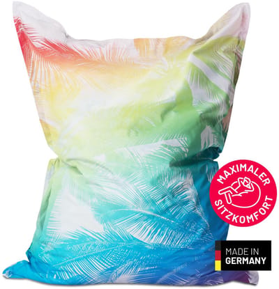 Lumaland - Grote luxe XXL zitzak - 380 liter vulling - 140 x 180 cm - geschikt voor Indoor & Outdoor - Tropisch