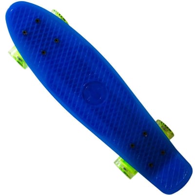 Planche à roulettes MASTER 22 avec roues lumineuses - Bleue