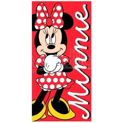 Disney - Minnie Mouse - Strandlaken - Badlaken - Handdoek - 70x140Cm - 100% Katoen.
