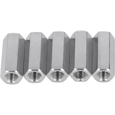 5 STUKS Zeskant Koppelmoeren 304 Roestvrij Staal Draadverbinding Moer voor Bout Draadeind Machineschroeven