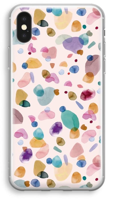 Case Company® - Hoesje geschikt voor iPhone XS hoesje - Terrazzo Memphis - Soft Cover Telefoonhoesje - Bescherming aan alle Kanten en Schermrand