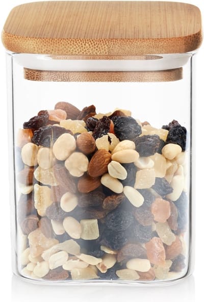 Voedselcontainer Strooibus Glas met Deksel en Pakking 850 ml - Container voor Losse Producten - Keuken - Voedsel - Doos