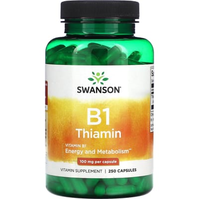B1, Thiamine, 100Mg, 250 Capsules