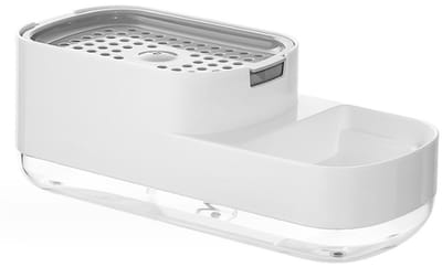 carmdering - 2-in-1 Zeepdispenser -Afwasmiddeldispenser met sponshouder - Zeepdispenser - Zeepdispenser - Keuken Afwasmiddeldispenser - ABS-kunststof
