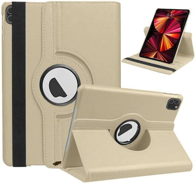 Hoes geschikt voor iPad pro 2020 / 2021 bookcase Draaibare Goud - Hoes geschikt voor iPad pro hoes 2021 / 2020 - Hoes geschikt voor iPad pro 11 2021 case Cover- Hoes geschikt voor iPad pro 2020 hoes