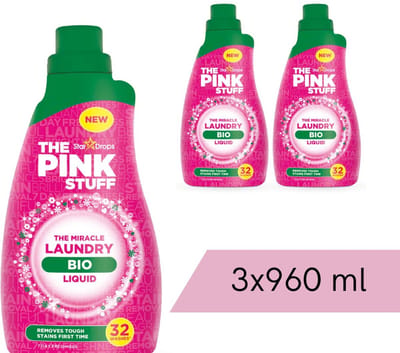 The Pink Stuff - Biologische Wasgel - 3 x 960 ml - Voordeelverpakking