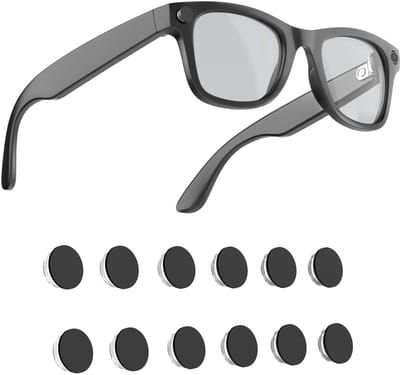 Namajunas - 12 stuks LED-lichtblokkerende stickers - Geschikt voor Ray-Ban Meta Wayfarer/Skyler/Headliner/Oakley Meta HSTN - Smart Bril Accessoires - Verduisterende LED-afdekkingen - Herplakbare privacy sticker - Smart glasses accessoires