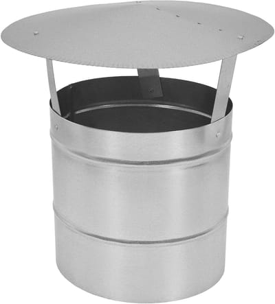 KOTARBAU® Schoorsteenkap, Schoorsteenafdekking, Verzinkt Staal, ? 250 mm, Zilver, Regenhoes voor Schoorsteen, Rookkanaal Kap, Schoorsteenkappen, Rostbestendig