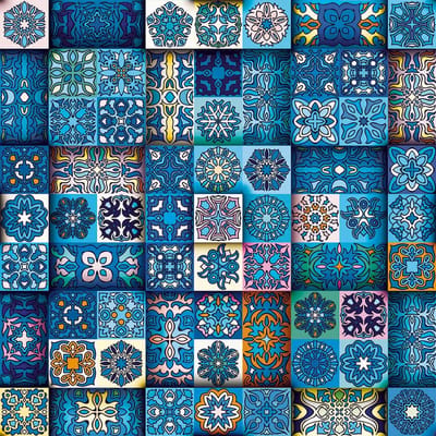 Magnolia puzzel Vintage Patterns - legpuzzel 1023 stukjes multicolor.