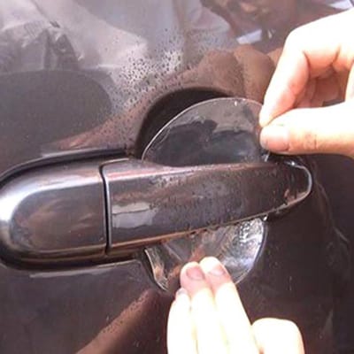 TLVX Handvat bescherming autodeur Universeel 4 stuks / Handvatbeschermers Onzichtbaar / Transparant / Autolak kras vrij / Portier bescherming / Zelfklevend / Anti kras stickers / Deurklink beschermen / Handvat protector set / 4 + 1 gratis