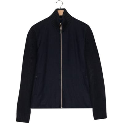 Baileys Vest Knitted Cardigan Zip Front Flanel Fabric Navy / male