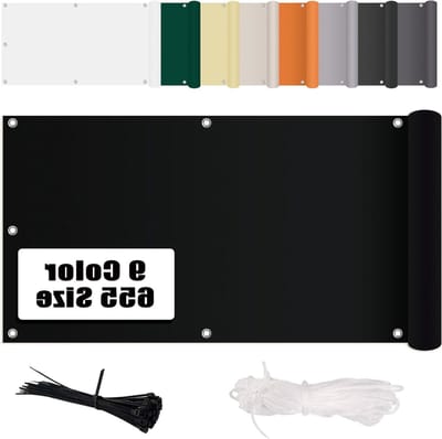Balkonafdekking - Inkijkbescherming - Privacy Creëren - Weerbestendig Materiaal - 140 x 850 cm - Zwart