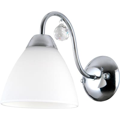 Moderne Wandlamp LUGANO Wit-Chroom E27