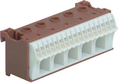Hager KN22P KN22P Klem Flexibel: - Massief: - Aantal polen: 22 1 stuk(s) Bruin Piece