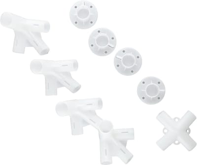 Tent Connectoren Set - Gazebo Onderdelen - Reparatie Buitenstructuur - Duurzaam Kunststof Materiaal - 9 Delige Set - Beige