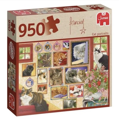 Jumbo 950 stukjes Puzzel Francien Cat Portraits kat portret premium Quality