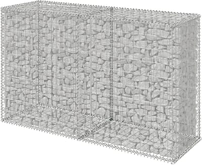 Schanskorf - 100x150x50 cm - staal - zilver