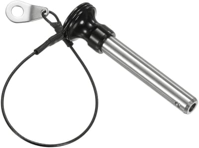 Ball locking pin 25/64" diameter - 10mm push-button quick-release pin met fuse kabel - 304 roestvrij staal voor veilig gebruik
