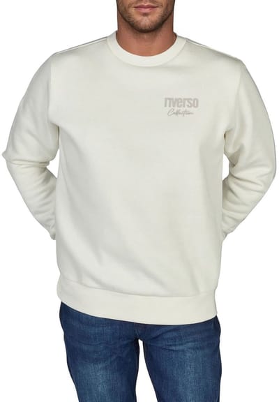 riverso Heren trui RIVJamie regular fit Wit S Ronde Hals Volwassenen Sweatshirt zonder capuchon