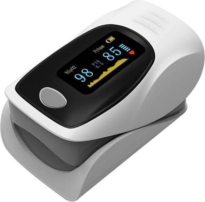 IMDK - Saturatiemeter - Zuurstofmeter vinger - Best Getest - Pulse Oximeter - Incl. batterijen - Wit - ABS - 1.5V-blok - Batterij - Medisch hulpmiddel