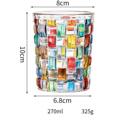 2 Stuks Partij Italië Zecchin Ontwerp Kristalkleur Whiskeyglas Koffie Tumbler Gotische Schittering Whisky Likeur Wijnglas Waterglaswerk 280-350ml white