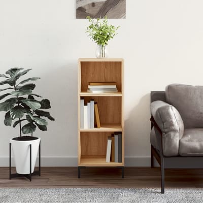 vidaXL - Dressoir - 34,5x32,5x90 - cm - bewerkt - hout - sonoma - eikenkleurig