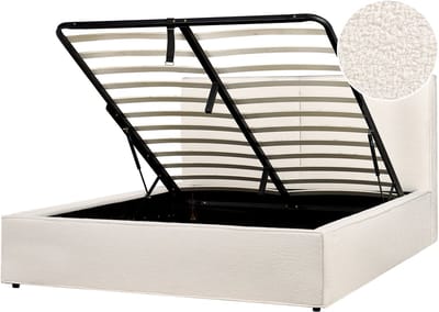 MOISSAC - Tweepersoonsbed - Gebroken wit - 160 x 200 cm - Polyester